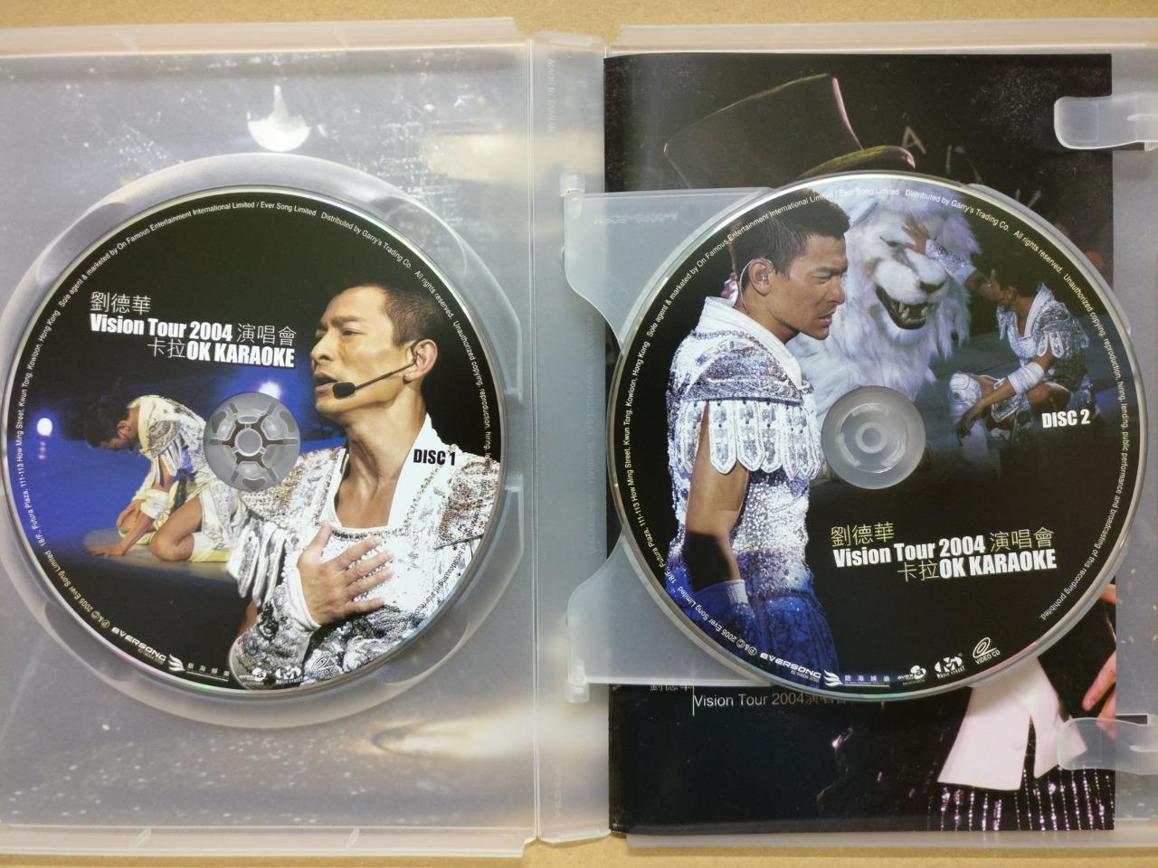 Hong Kong Andy Lau 刘德华 劉德華 Vision Tour 2004 Singapore Karaoke 3x VCD FCB1379