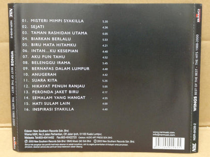 Malay Band Wings The Hits 1988-2000 2003 Mega Rare Malaysia BMG CD FCS8992