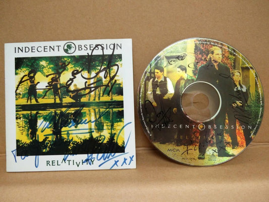 Indecent Obsession Relativity 1993 Mega Rare Autograph CD FCS8752