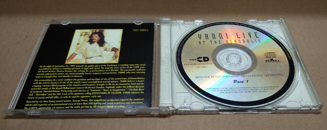 YANNI Live At The Acropolis 1996 Mega Rare BMG Malaysia 2x VCD Video CD FCB1140