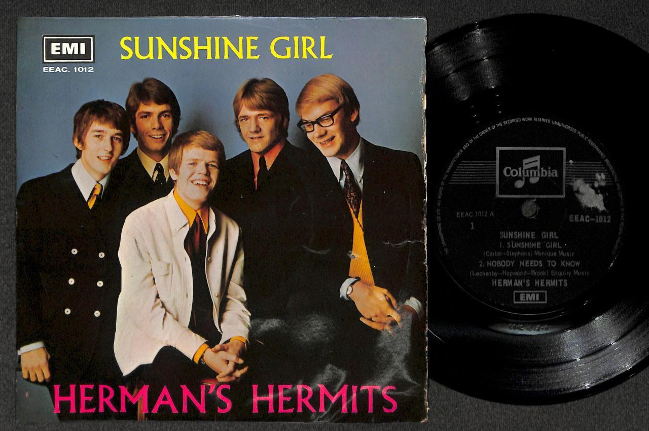 Herman's Hermits Sunshine Girl Mega Rare Singapore 7" EP EMI  EEP1675