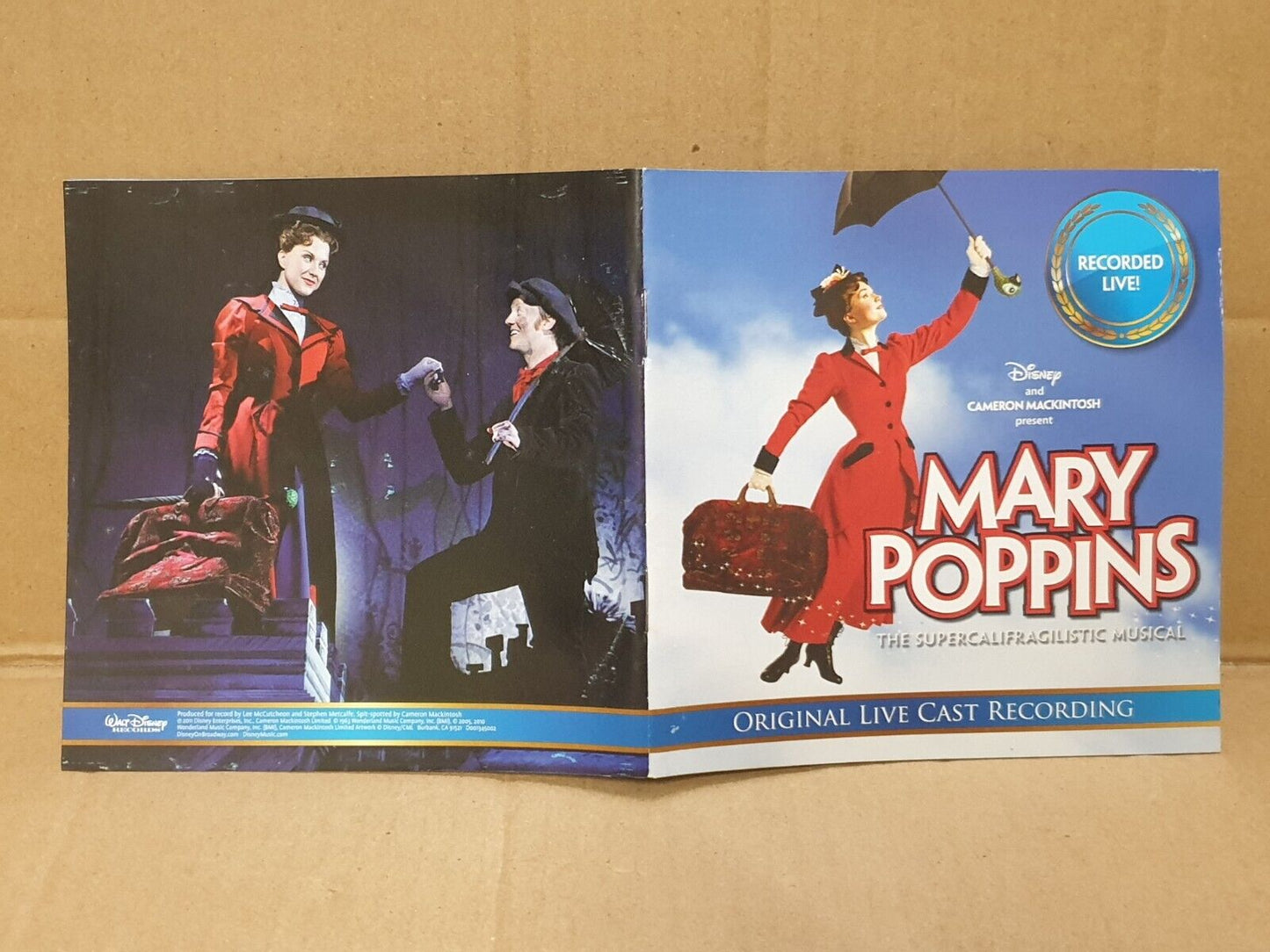 Disney Mary Poppins Musical Live Cast Recording 2011 English CD (FCS10253)