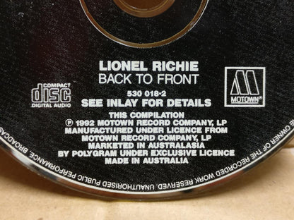 AMM Lionel Richie Back To Front 1992 Australia English CD FCS10068 (No Case)