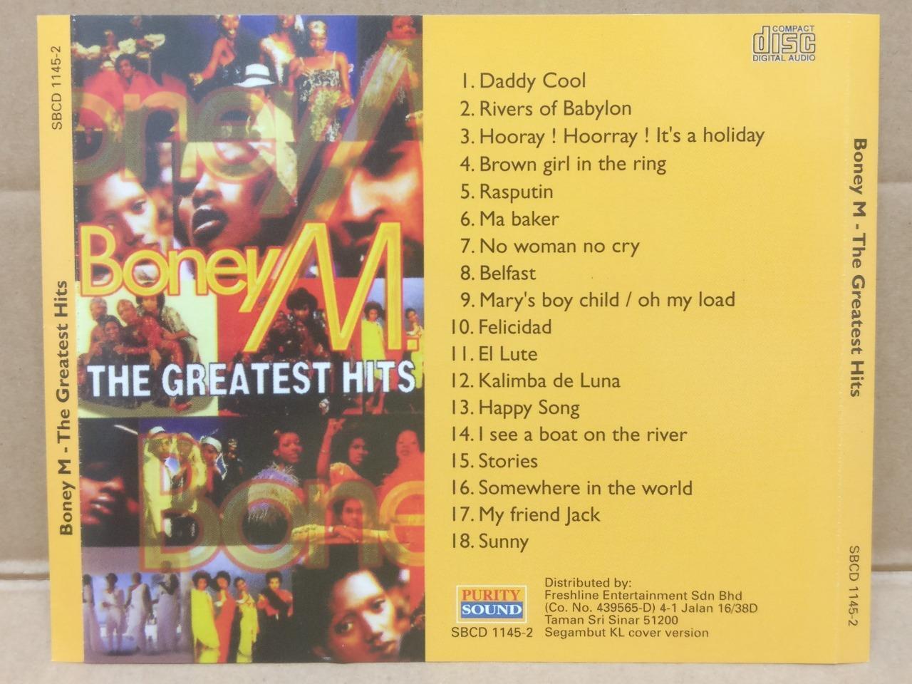 Mega Rare Boney M On Cover Only Rare Malaysia CD FCS9310