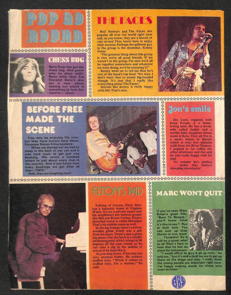 Vintage Tina Magazine 1973 Meets Jermaine Jackson Elton John Marc Bolan (MZ059)