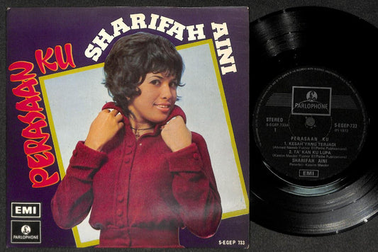 Mega Rare Malaysia Malay Sharifah Aini 1972 Perasaan Ku Singapore 7" EP MEP513