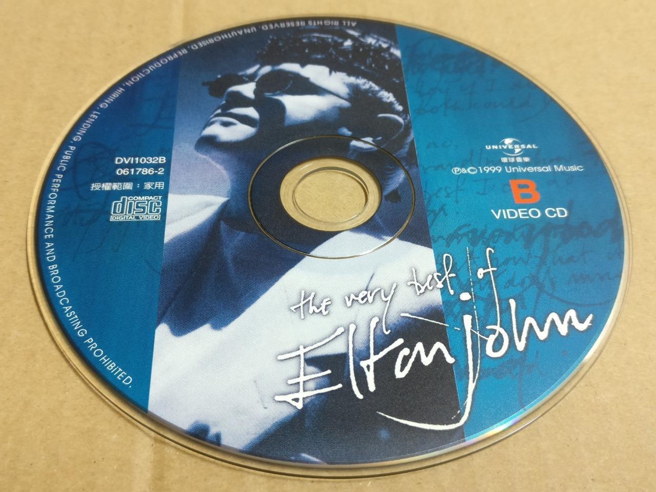 The Very Best Of Elton John Rare Taiwan Video CD (A&B) 2x VCD FCS9815