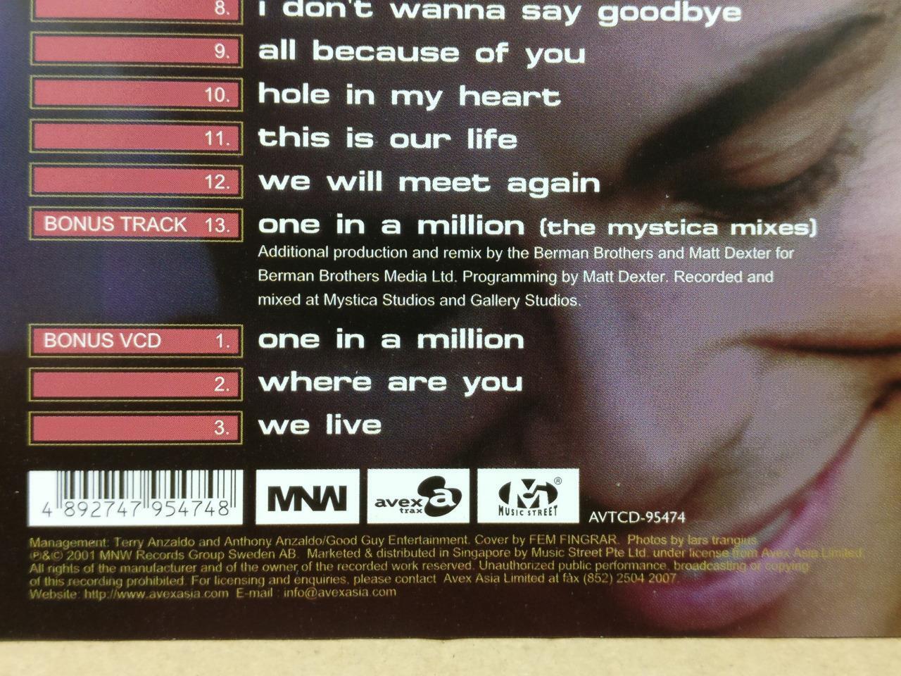 Mega Rare Bosson One In A Million Autograph '01 Singapore CD + Bonus VCD FCS8913