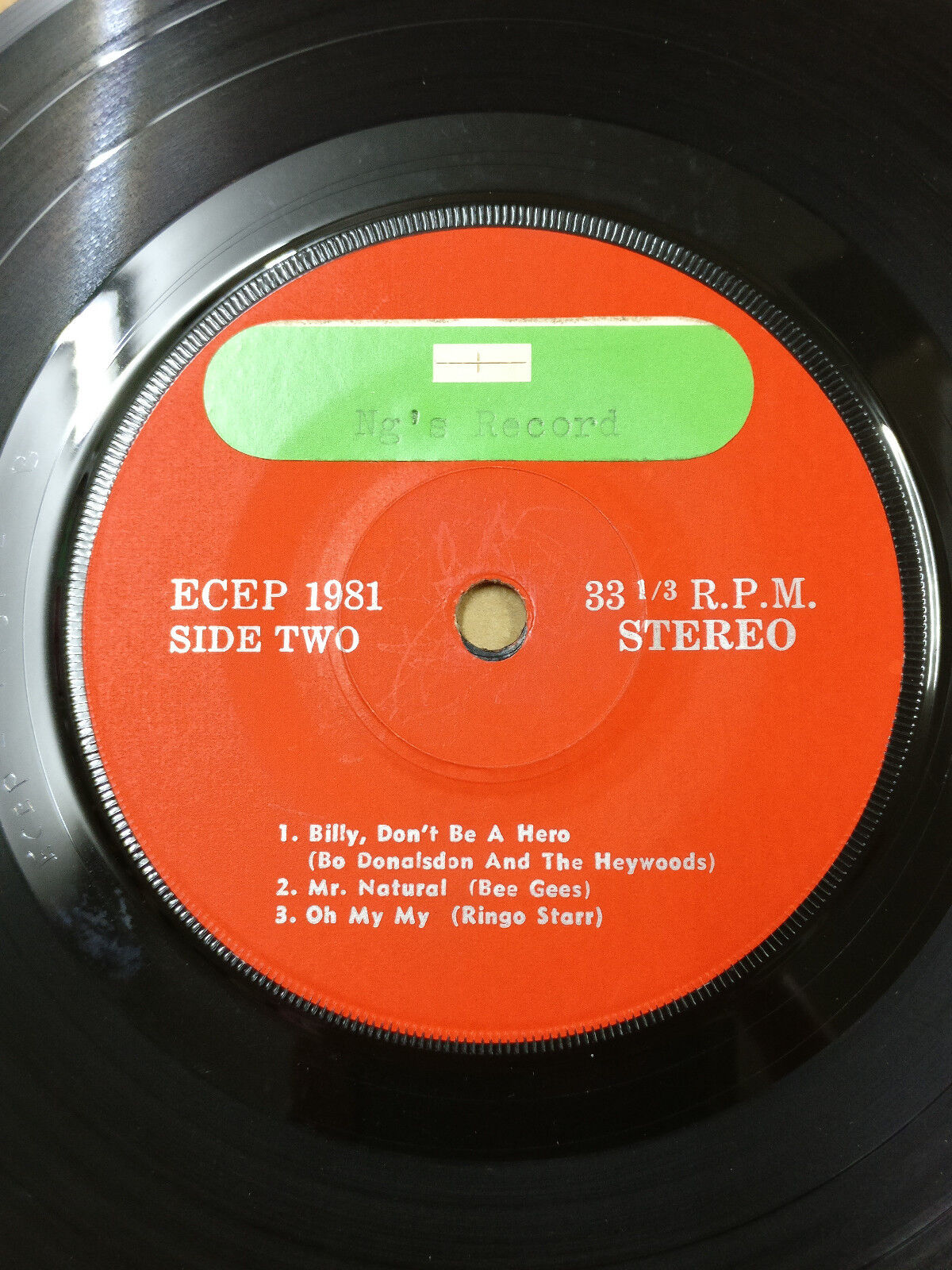 Jimmy Osmond Bee Gees Ringo Starr Compil Rare Singapore 7" EP EEP1591