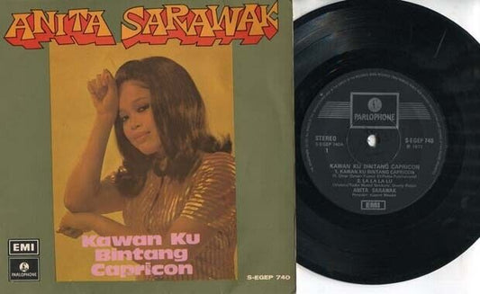 Mega Rare Singapore Malay Diva Anita Sarawak 1972 EMI 7" EP MEP333