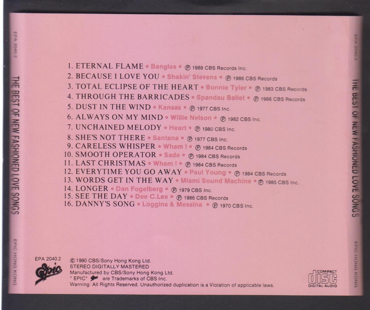 Mega Rare Bangles Shakin Stevens Wham Sade Compil 1990 Hong Kong CD FCS6813