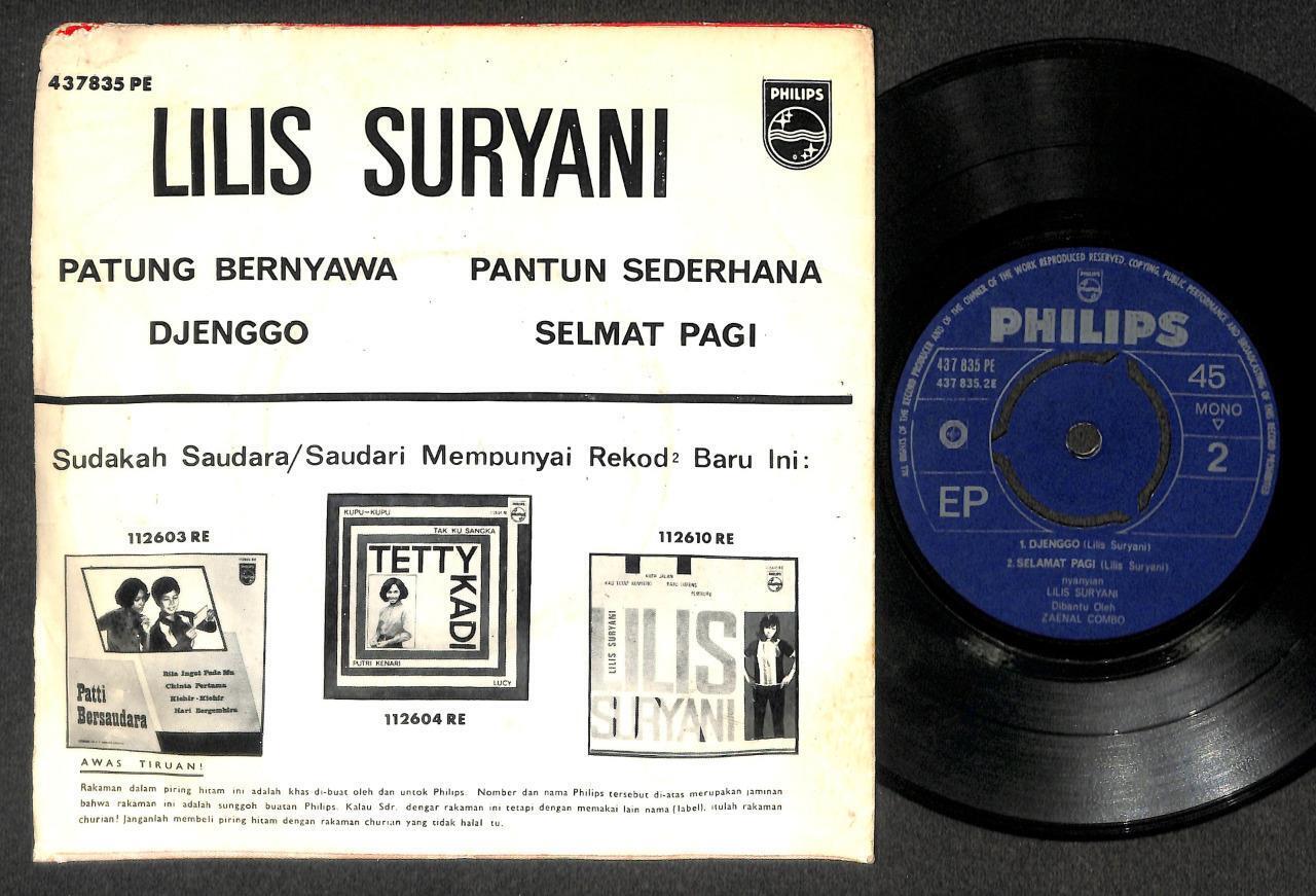 Singapore Malay Diva Lilis Suryani & Mega Rare Zaenal Combo Band 7" MEP526