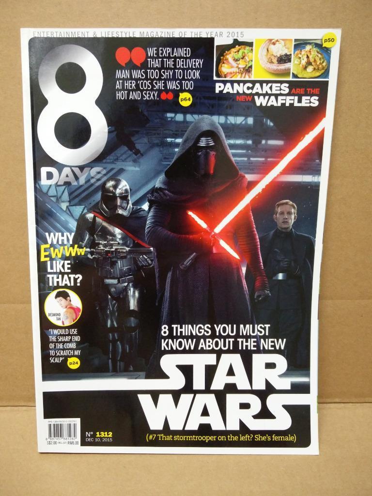 8 Days Singapore Magazine Star Wars Lightsaber Handsome Stormtrooper (8D1312)a