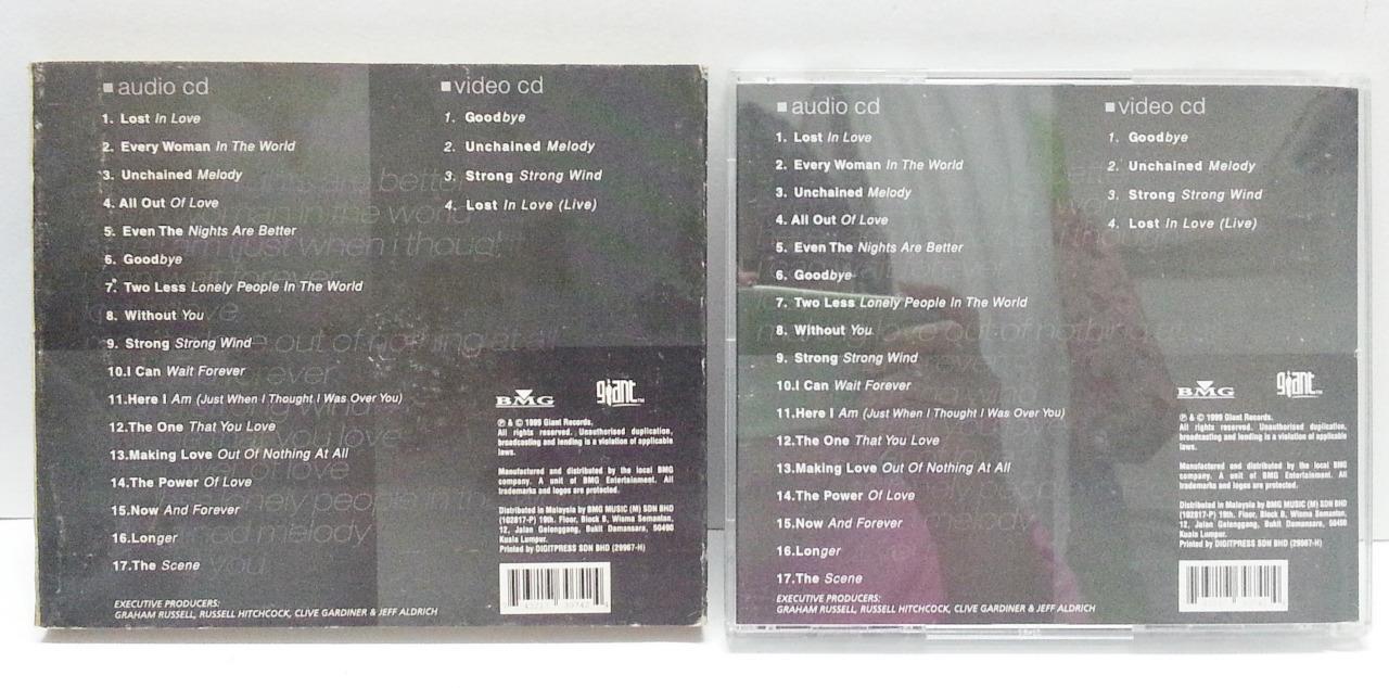 Mega Rare Air Supply 1999 Limited Edition Malaysia CD + VCD Video FCB1026