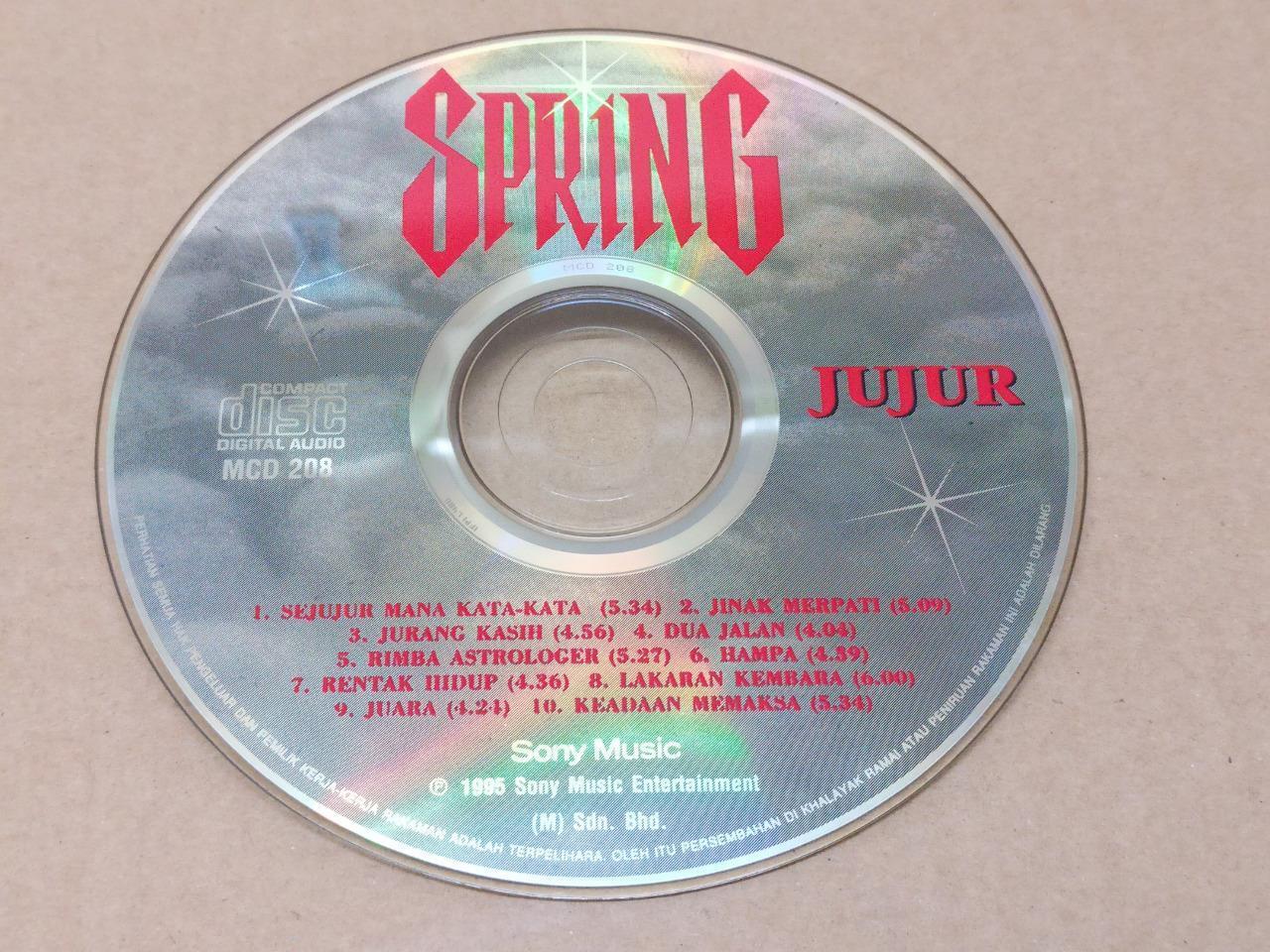 Malay Spring Jujur 1995 Rare Malaysia CD Sony Music FCS8959