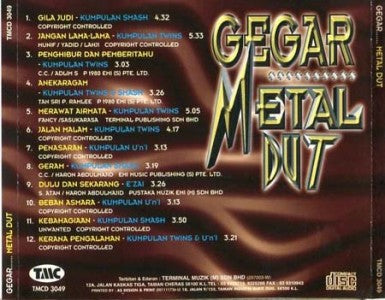 AMM18 Malaysia Malay Band GEGAR Metal Dut Twins Smash Unl E'zal CD FCS1463
