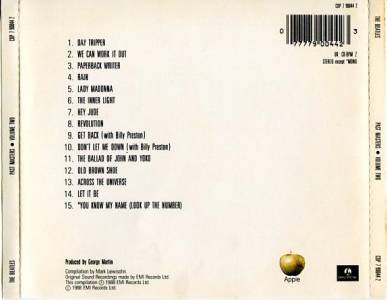 AMM18 The Beatles John Lennon Paul McCartney Past Masters Vol.2 1988 EMI UK English CD FCS4958