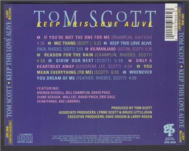 AMM18 Tom Scott Keep This Love Alive 1991 USA English CD FCS6220