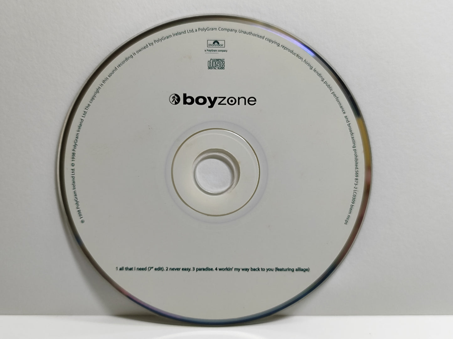 Boyzone All That I Need 1998 UK Polydor CD Single (AMS003)