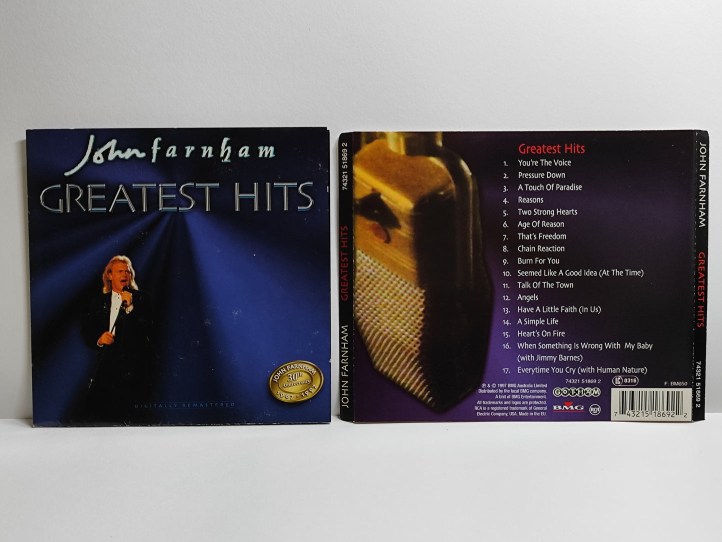John Farnham Greatest Hits 1997 EU BMG CD (AMS005)