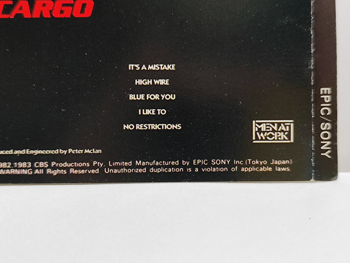 Men At Work - Cargo CD (1983 Japan 1st Pressing) (AMS044)
