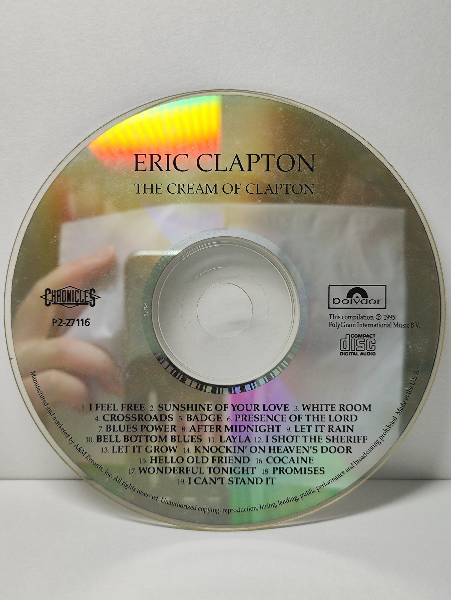 AMM25 ERIC CLAPTON THE CREAM OF CLAPTON 1995 USA English CD FCP007