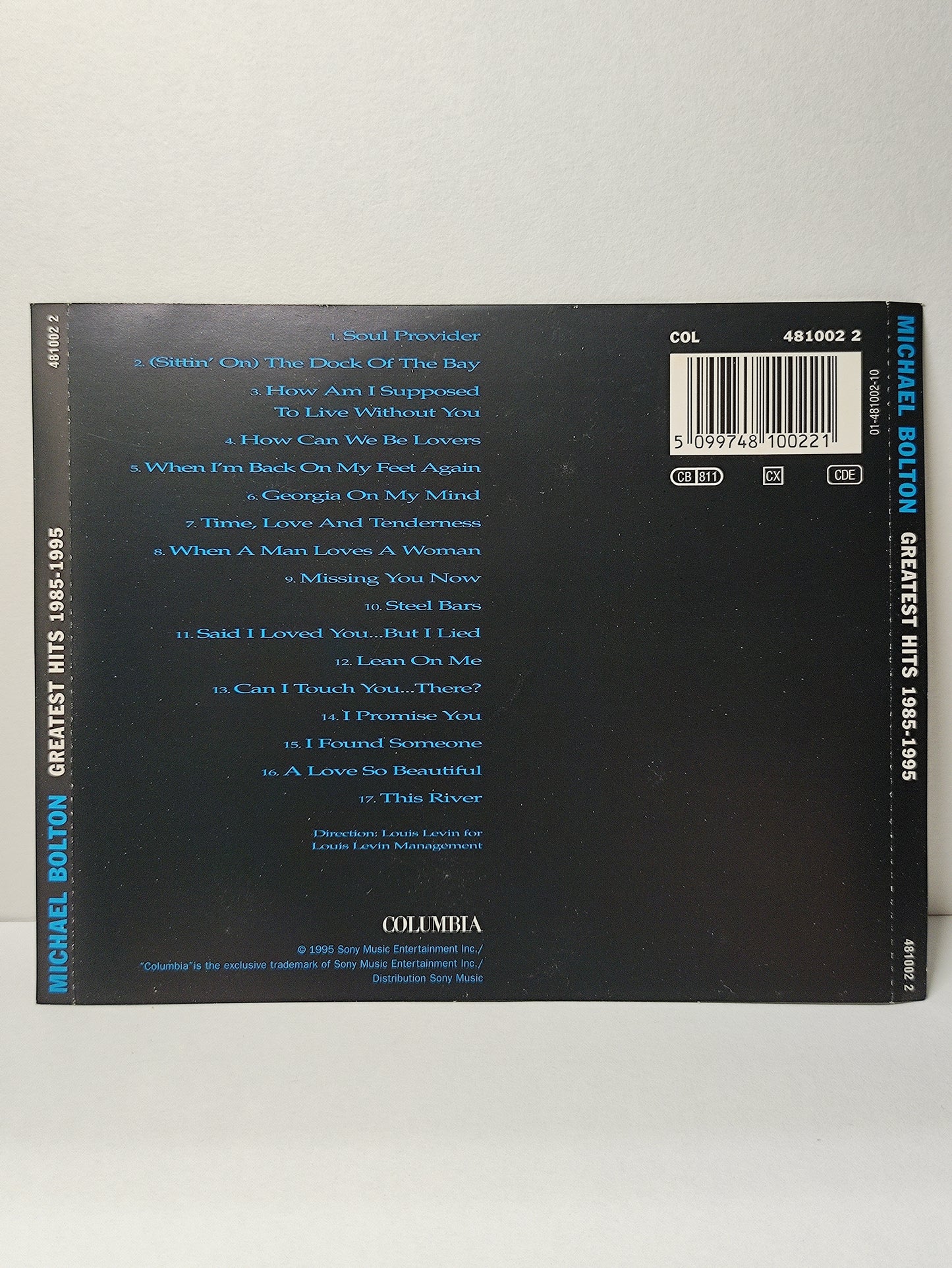 AMM25 MICHAEL BOLTON GREATEST HITS 1985-1995 USA English CD FCP008