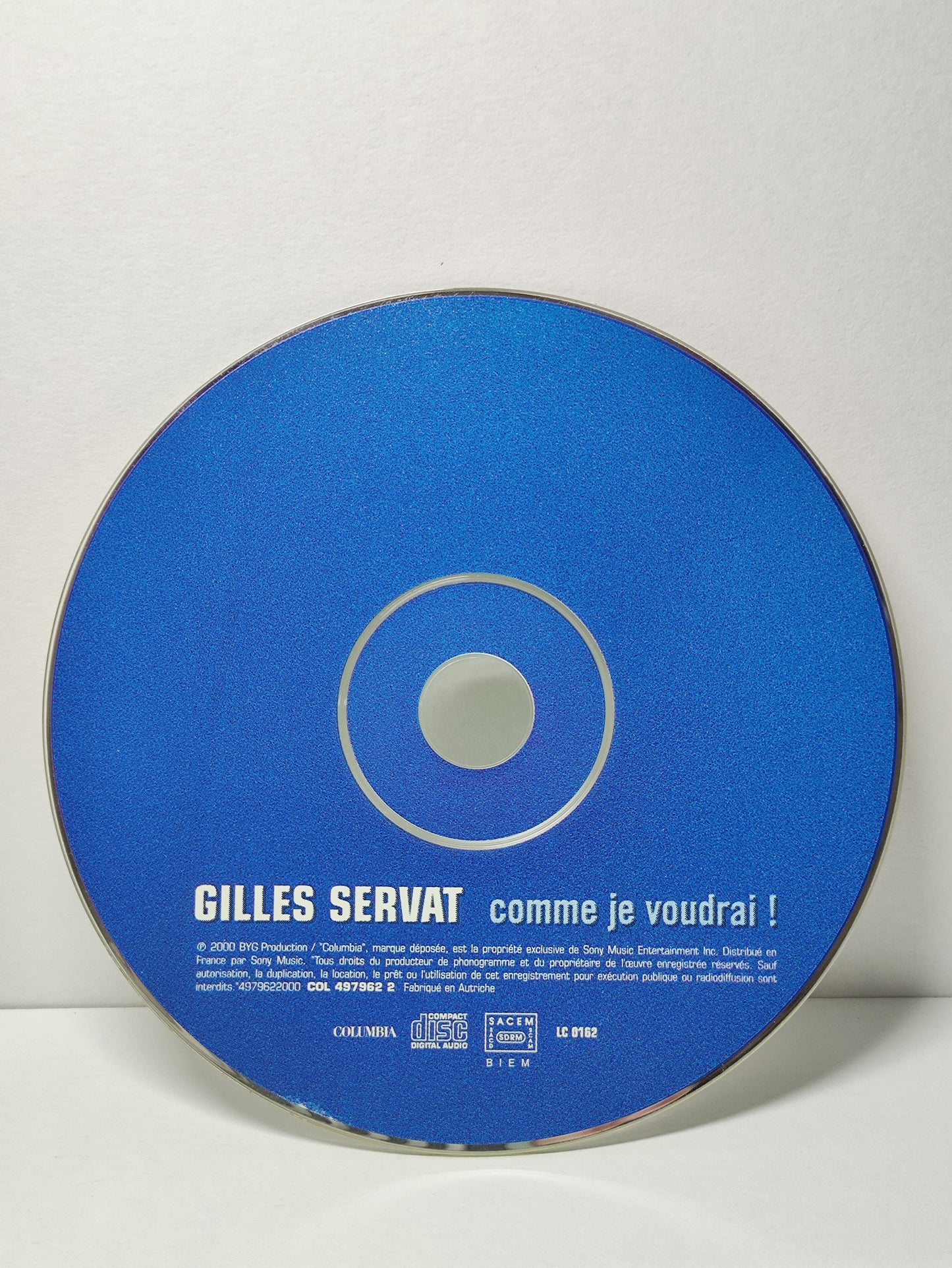 AMM25 Gilles Servat – Comme Je Voudrai ! 2000 France Non English CD FCP018
