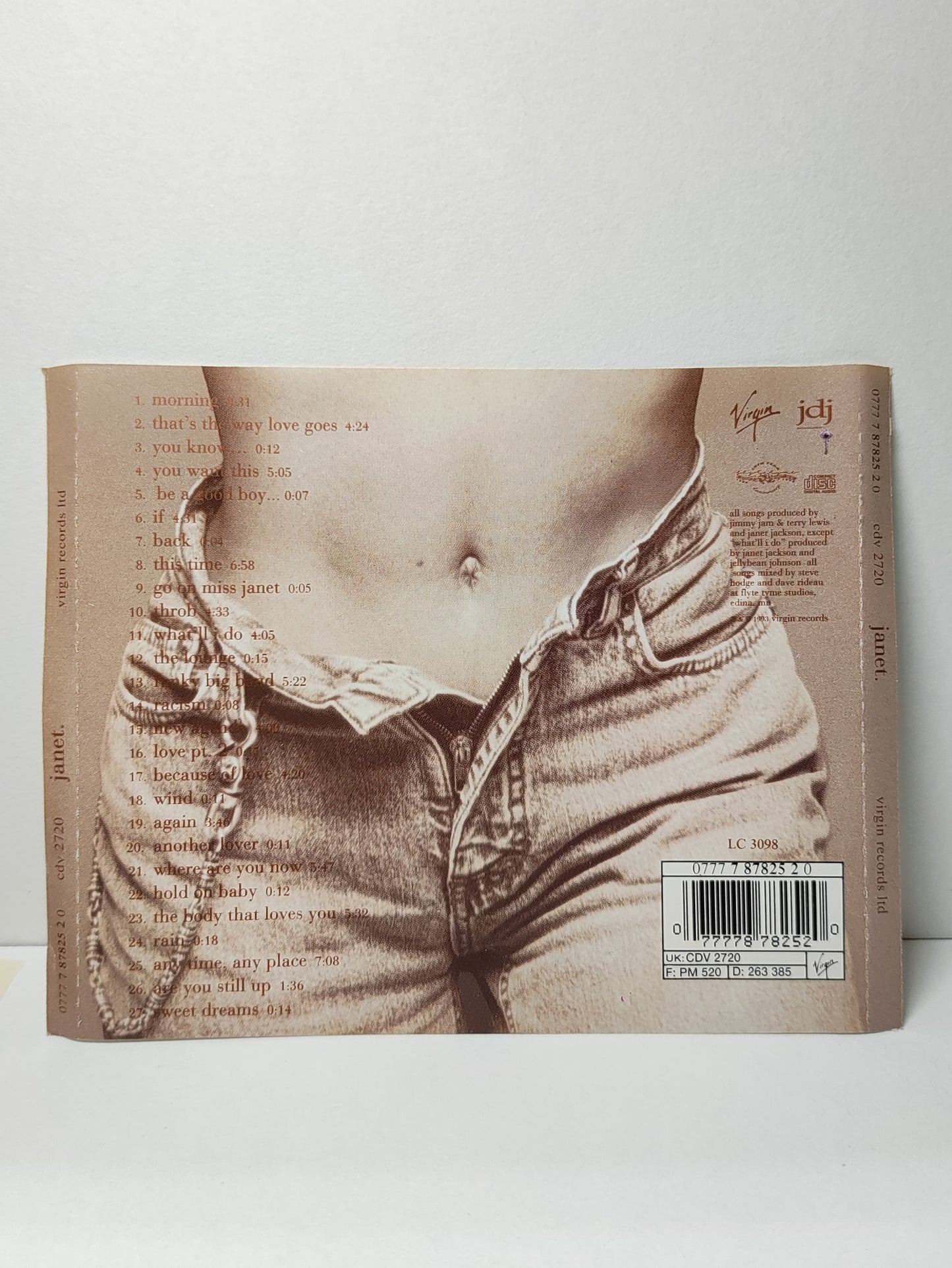 AMM25 JANET JACKSON JANET ALBUM 1993 UK English CD FCP023