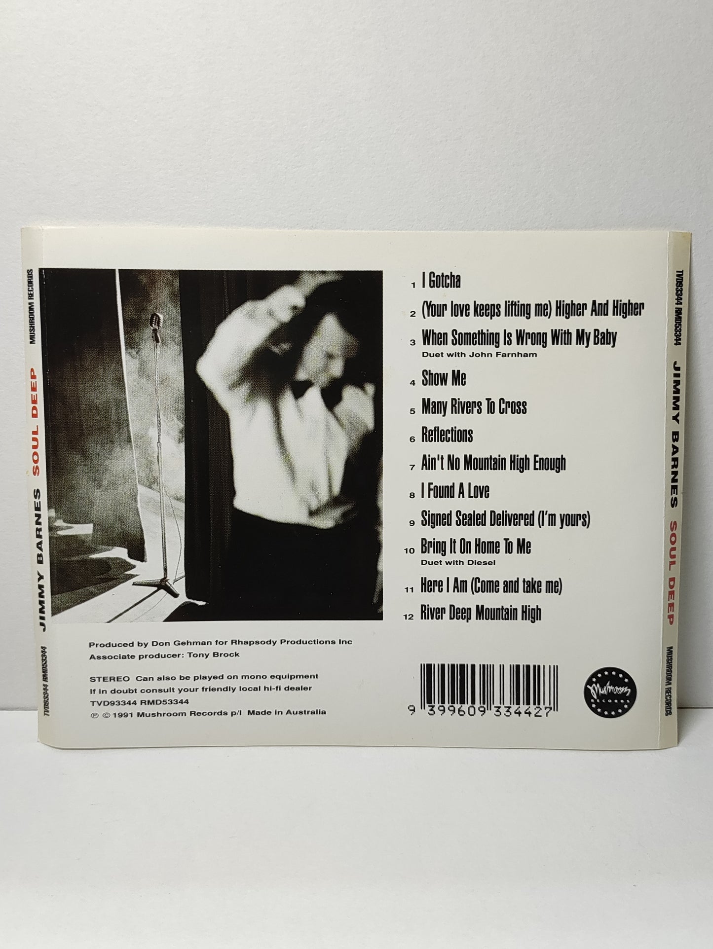 AMM25 JIMMY BARNES SOUL DEEP I GOTCHA 1991 AUSTRALIA English CD FCP025