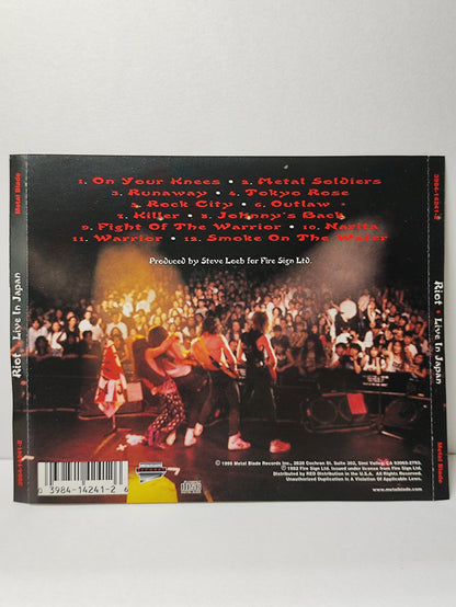 AMM25 RIOT LIVE IN JAPAN ON YOUR KNEES 1999 USA English CD FCP027