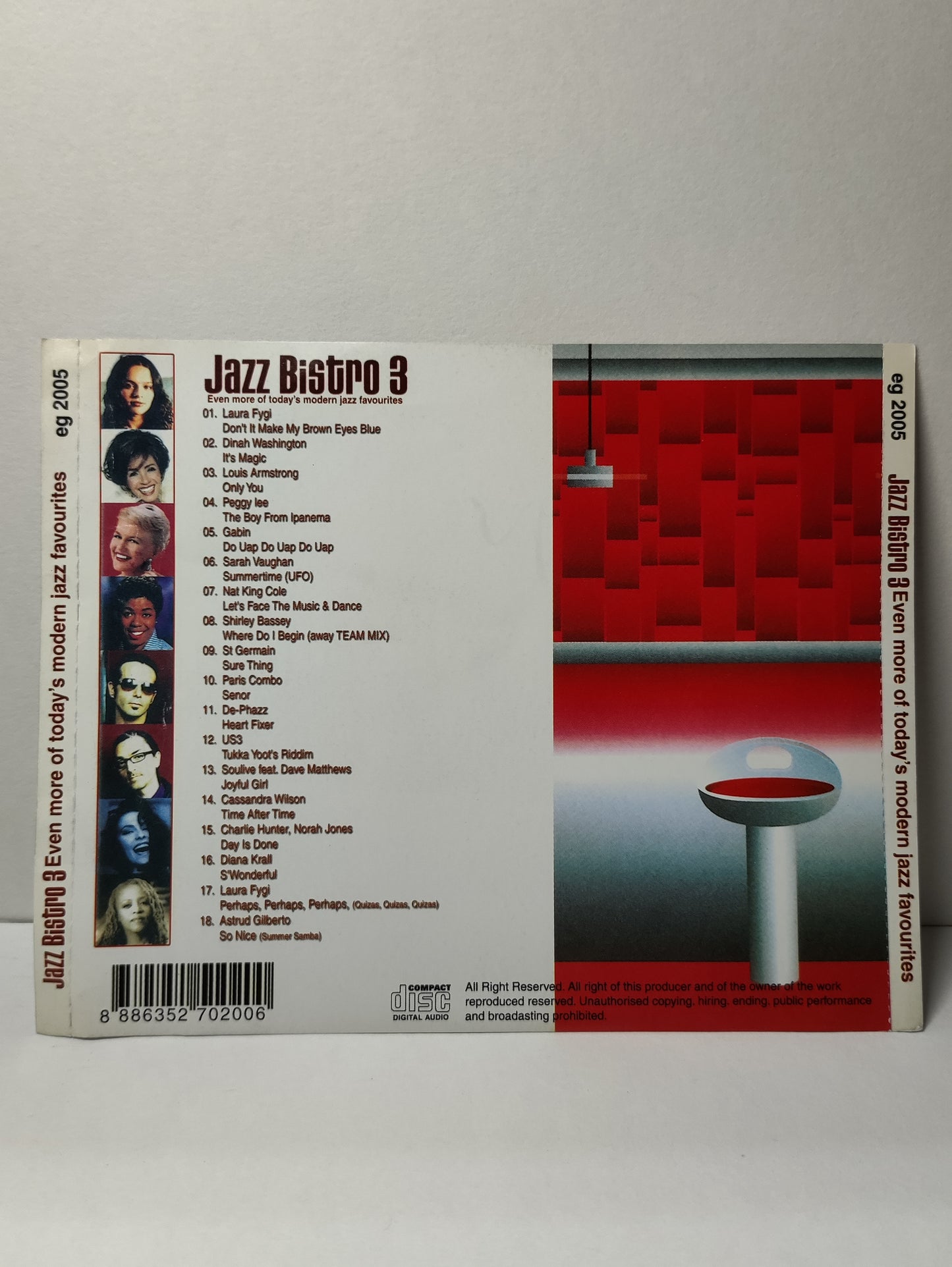 AMM25 JAZZ BISTRO 3 Laura Fygi Dinah Washington Louis Armstrong English CD FCP031