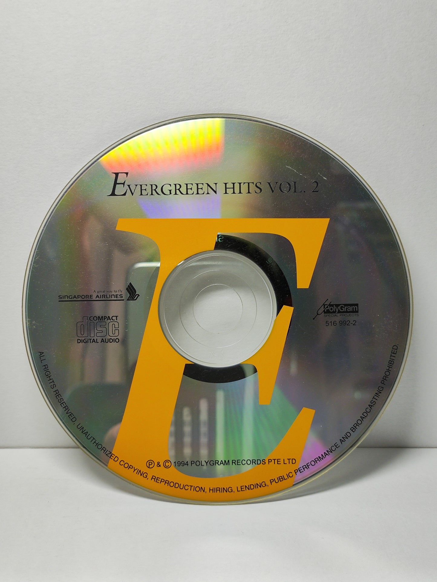 AMM25 SIA Singapore Airlines Evergreen Hits Vol.2 Patti Page Connie Francis Tom Jones 1994 English CD FCP039