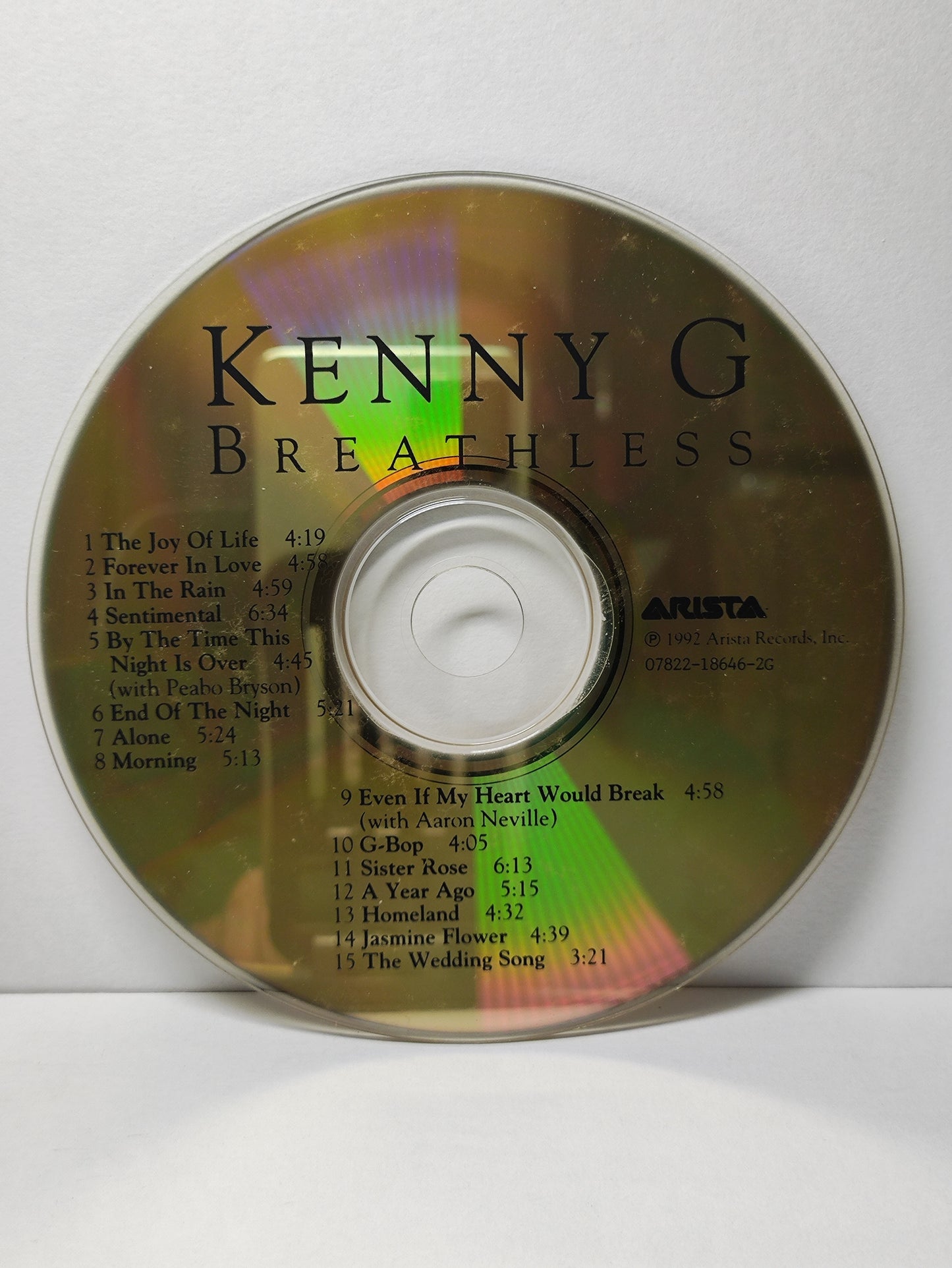 AMM25 KENNY G Breathless Instrumental Sentimental Music The Joy Of Life 1992 English CD FCP042