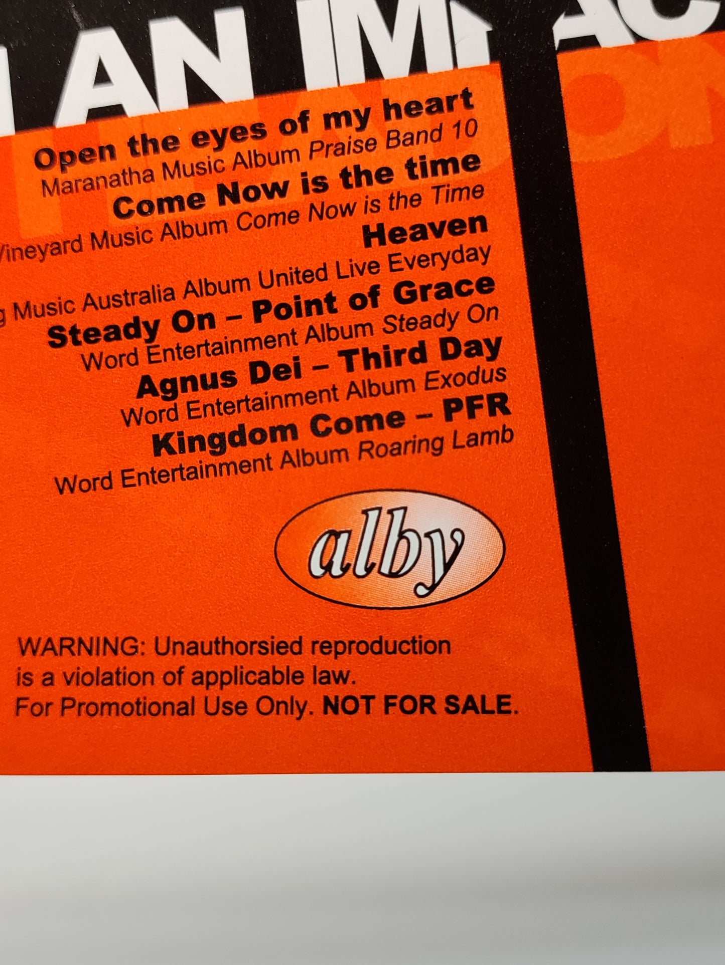 AMM25 alby Music with Impact CD Sampler Singapore English Christian CD FCP045