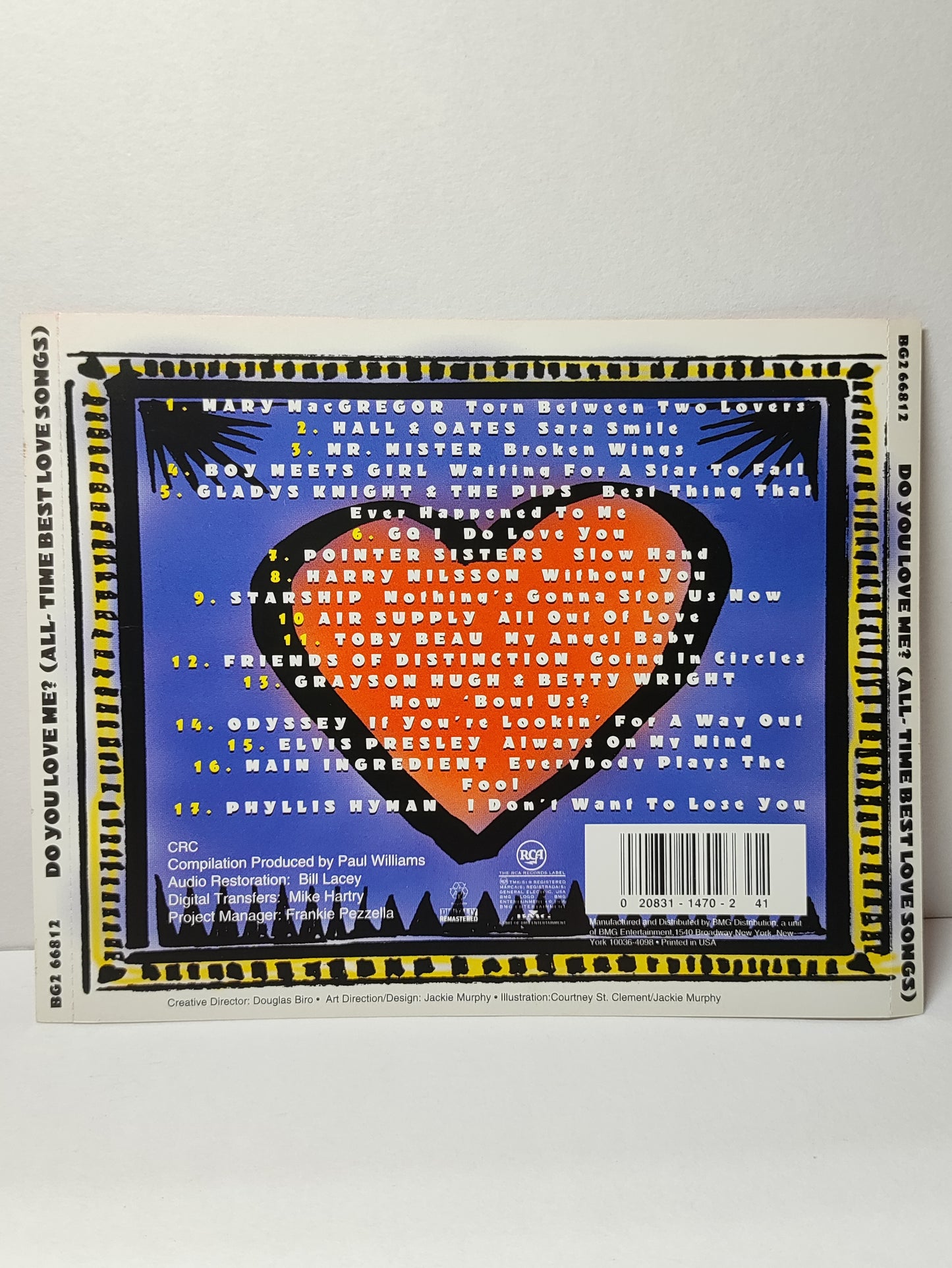 AMM25 All Time Love Songs Elvis Presley Darl Hall & John Oates Air Supply Pointer Sisters USA English CD FCP046