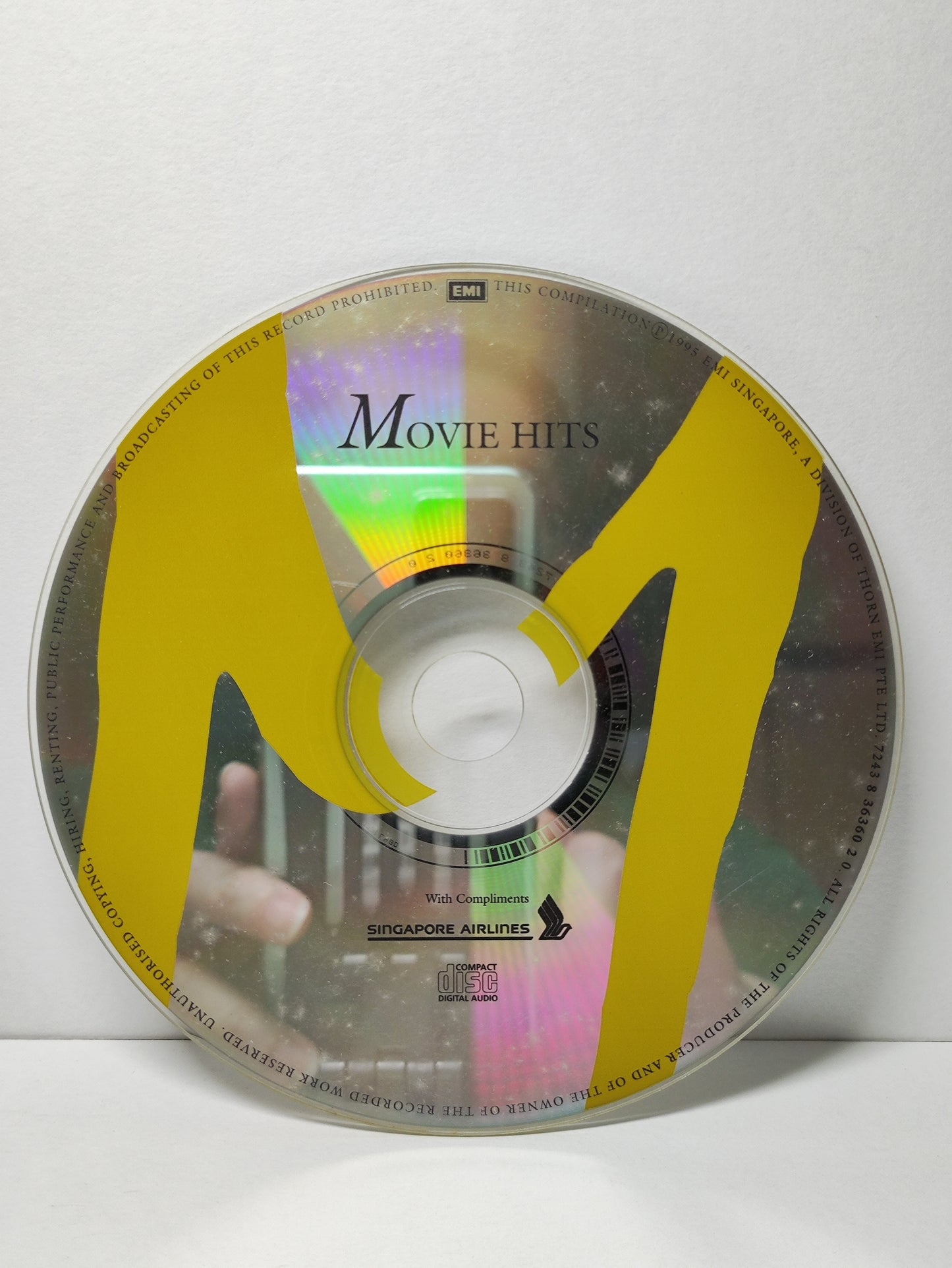 AMM25 SIA Singapore Airlines 1995 Famous Hollywood Movie Hits Pretty Women The Mission English CD FCP050