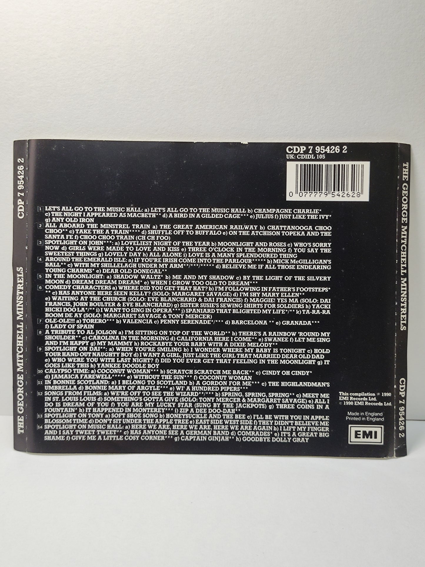 AMM25 THE GEORGE MITCHELL MINSTREL'S FROM THE BLACK & WHITE MINSTREL SHOW 1990 UK English CD FCP066