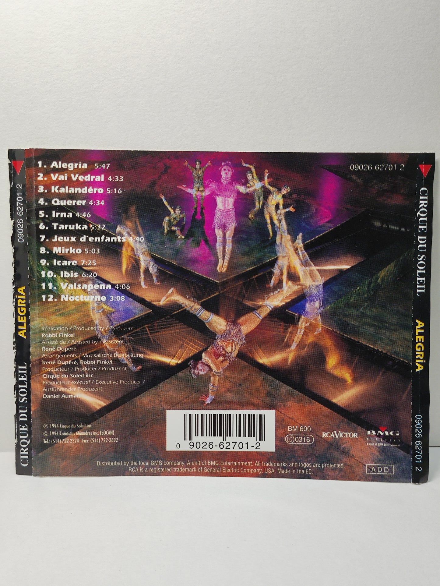 AMM25 CIRQUE DU SOLEIL ALEGRIA 1994 EC English CD FCP070