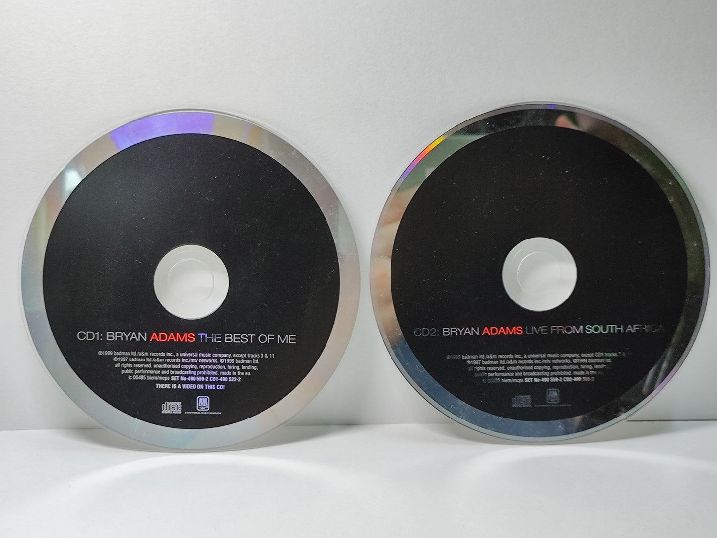 AMM25 BRYAN ADAMS THE BEST OF ME RUN TO YOU BACK TO YOU 1999 EU English 2x CD FCP079