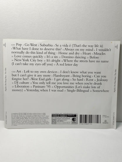 AMM25 PET SHOP BOYS THE HITS POP ART GO WEST ALWAYS ON MY MIND 2003 ARGENTINA English 2x CD FCP082