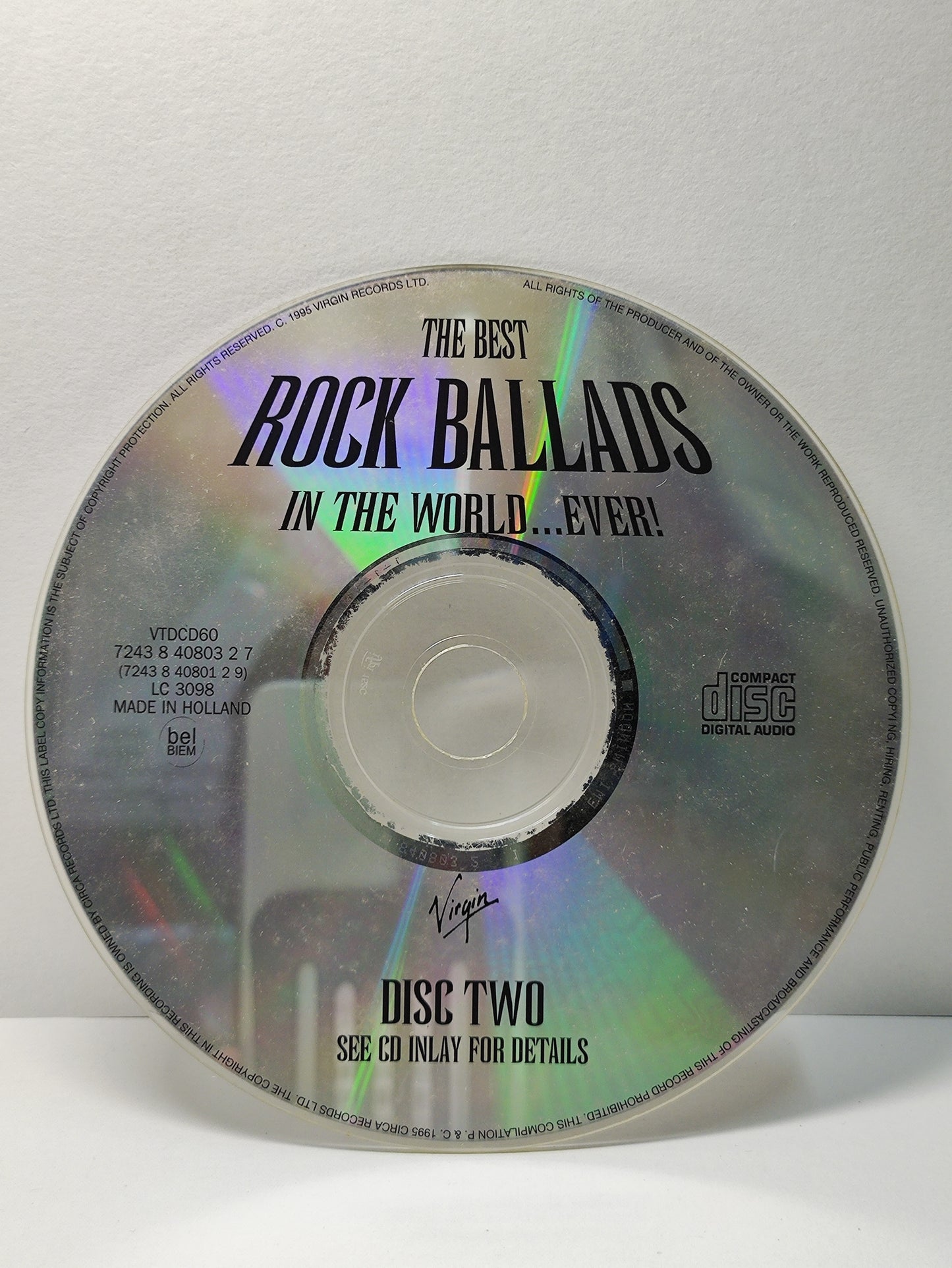 AMM25 40 TRACKS DOUBLE CD THE BEEST ROCK BALLADS IN THE WORLD EVER! QUEEN THE SCORPIONS 1995 HOLLAND English 2x CD FCP084