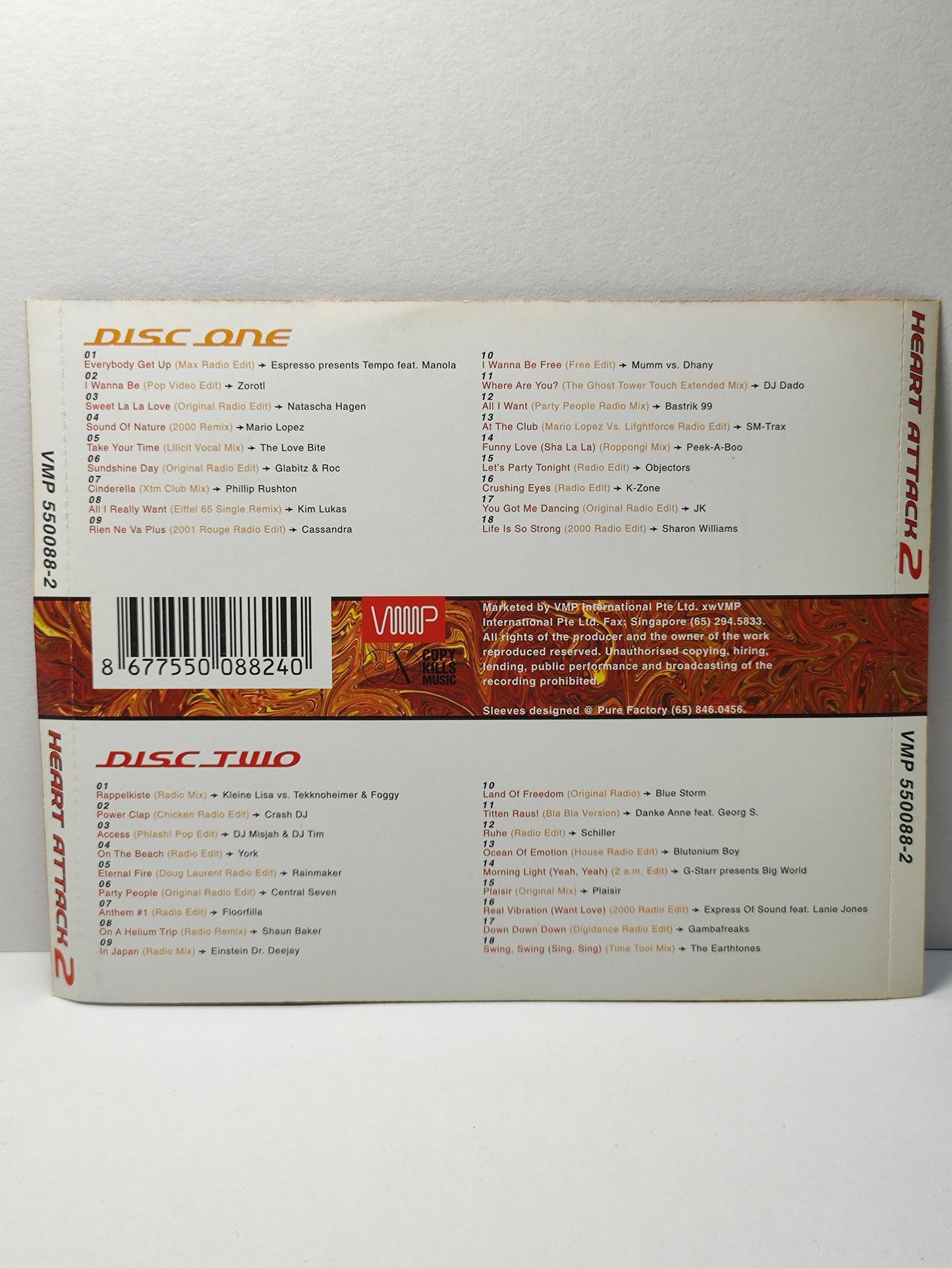 AMM25 HEART ATTACK 2 DOUBLE CD 36 ORIGINAL TRACKS Singapore English 2x CD FCP085