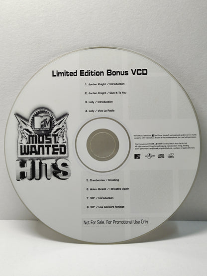 AMM25 MOST WANTED HITS BOYZONE BACKSTREET BOYS BRITNEY SPEARS RICKY MARTIN English 2x CD (CD + BONUS VCD) FCP086
