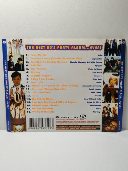 AMM25 THE BEST 80'S PARTY ALBUM EVER! A-HA CYNDI LAUPER STARSHIP 1998 ASIA English CD FCP088