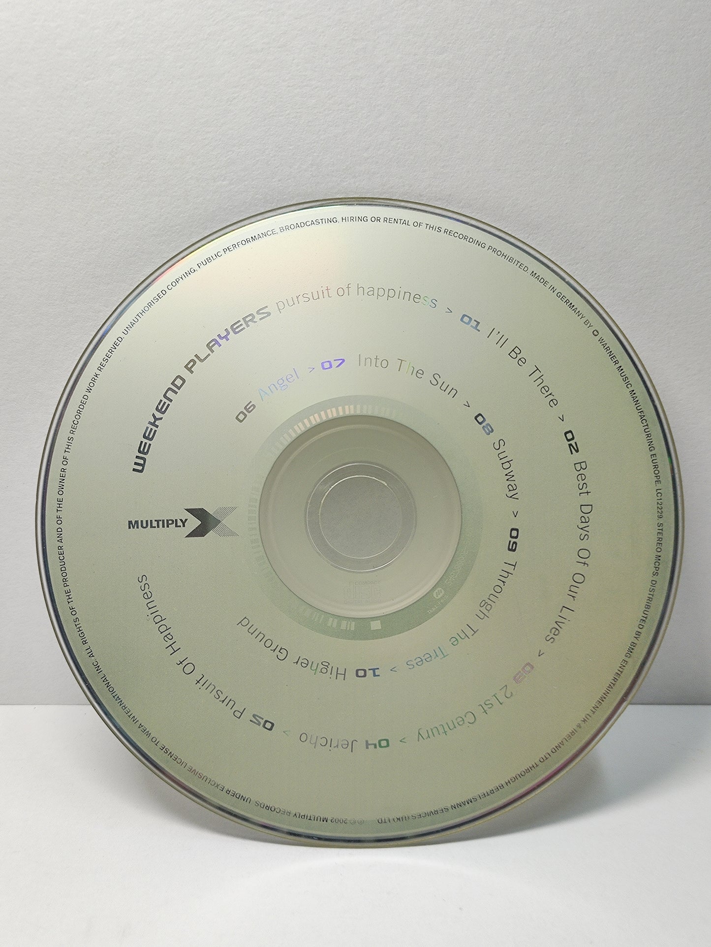 AMM25 WEEKEND PLAYERS pursuit of happiness l'Il Be There Best Days Of Our Lives PROMOTIONAL GERMANY ENGLISH CD FCP096
