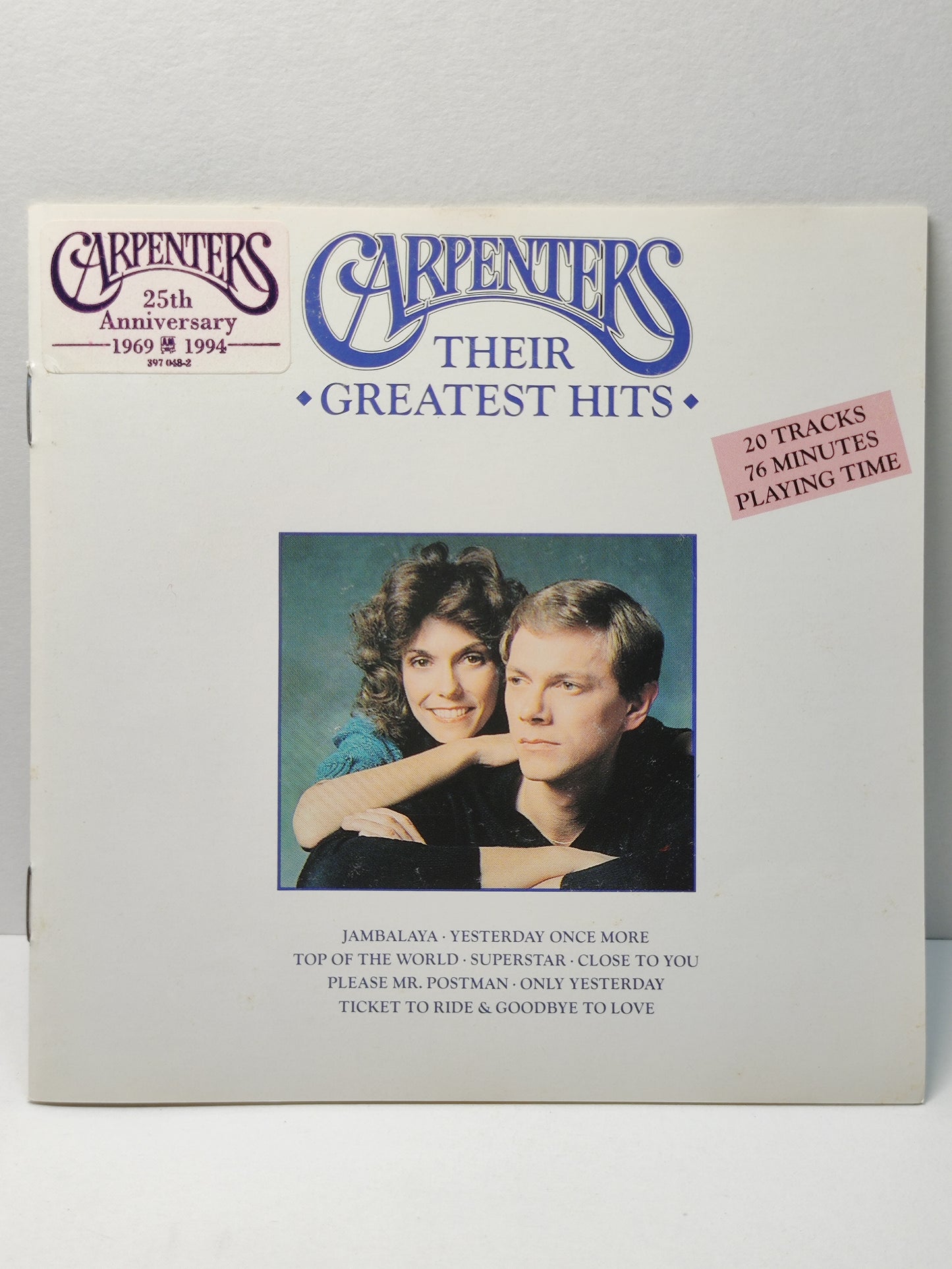 AMM25 CARPENTERS · THEIR GREATEST HITS YESTERDAY ONCE MORE SUPERSTAR ONLY YESTERDAY FRANCE ENGLISH CD FCP108