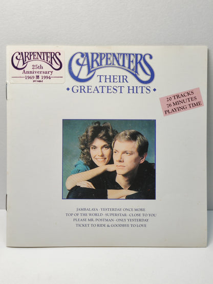 AMM25 CARPENTERS · THEIR GREATEST HITS YESTERDAY ONCE MORE SUPERSTAR ONLY YESTERDAY FRANCE ENGLISH CD FCP108