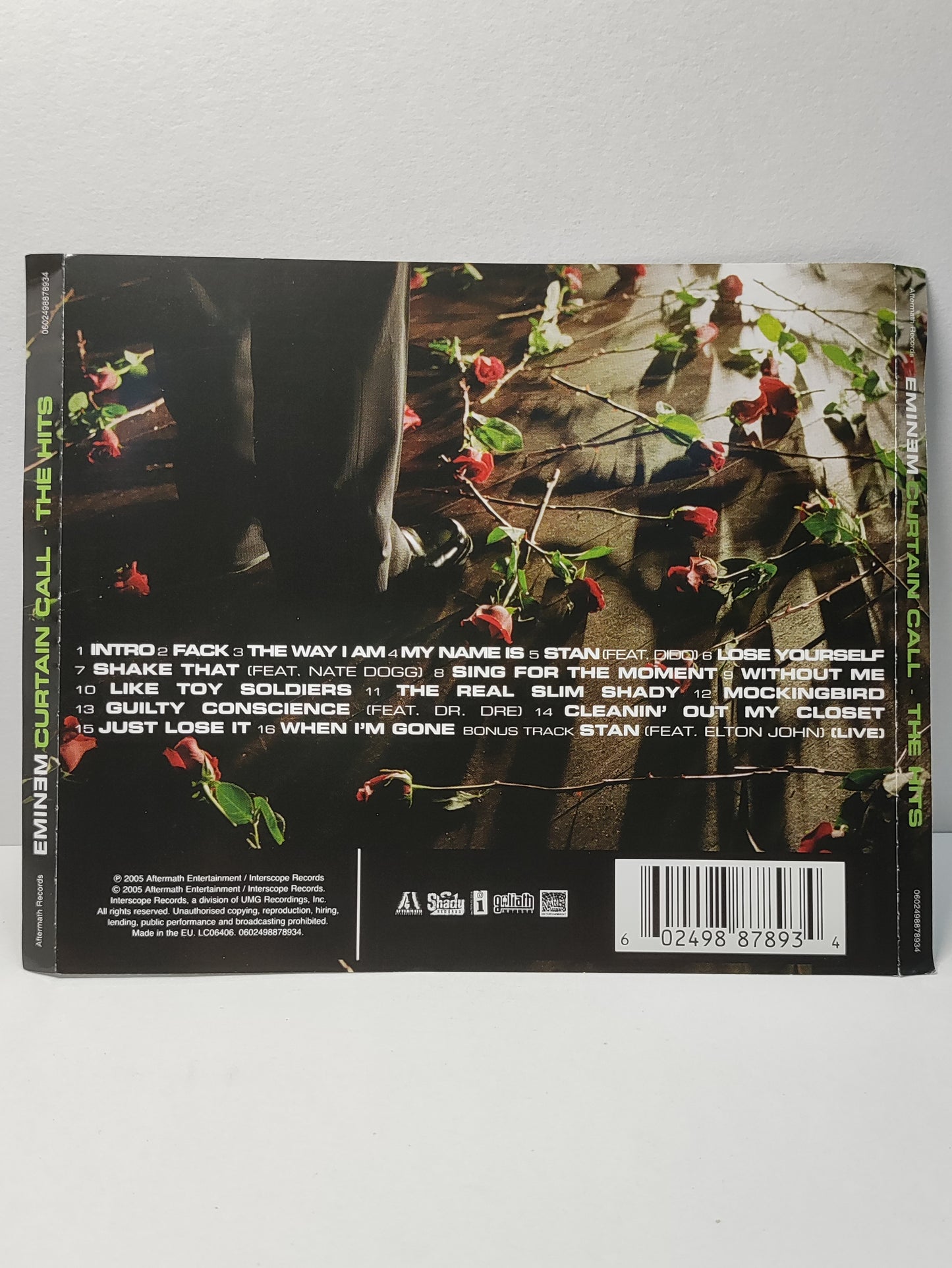 AMM25 EMINEM CURTAIN CALL - THE HITS FACK THE WAY I AM MY NAME IS 2005 EU ENGLISH CD FCP117