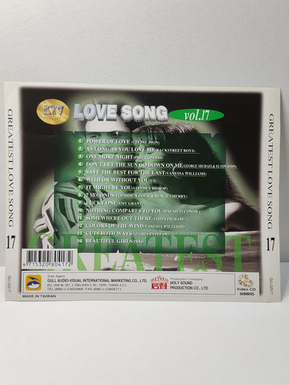 AMM25 GREATEST LOVE SONG 17 POWER OF LOVE (CELINE DION) AS LONG AS YOU LOVE ME (BACKSTREET BOYS) TAIWAN KARAOKE VIDEO CD VCD FCP123